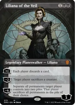 Liliana of the Veil (Borderless, #373, NM) Dominaria United (DMU), MTG - Image 1