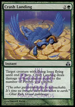 Crash Landing 2x FOIL GPT MTG Guildpact Uncommon MINT green - Image 1