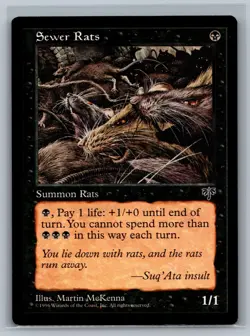 Magic The Gathering Mirage 4x Sewer Rats MTG TCG CCG Playset - Image 1