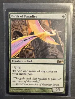 MTG Birds of Paradise Core Set 2010 (M10) Regular. RARE Magic The Gathering - Image 1