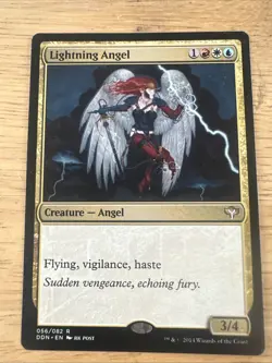 Lightning Angel [Duel Decks: Speed vs. Cunning] Magic MTG - Image 1