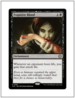 1x Exquisite Blood, The Lost Caverns of Ixalan Commander, Magic MTG NM - Image 1