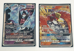 Pokemon Dawn Wings Necrozma GX Black Star Promo SM101 & Ho-Oh holo cards 5 Ban - Image 1