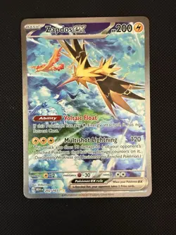 Zapdos ex #202/165 - 2023 Pokemon SV Mew EN 151 - NM+ !! - Image 1