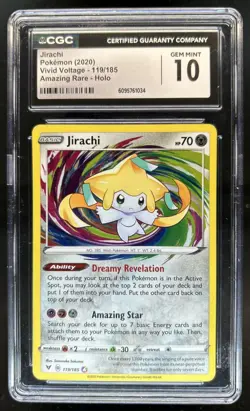 2020 Pokemon SWSH Vivid Voltage Jirachi #119/185 CGC 10 - Image 1