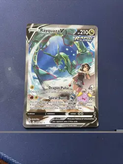 RAYQUAZA V FULL ALT ART 2021 POKEMON EVOLVING SKIES #194/203 W A Small Ding MP - Image 1