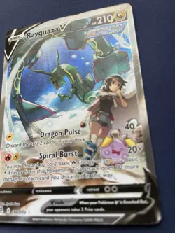 RAYQUAZA V FULL ALT ART 2021 POKEMON EVOLVING SKIES #194/203 W A Small Ding MP - Image 5
