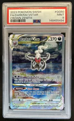 2023 Pokemon SWSH Crown Zenith Darkrai VST Galarian Gallery #GG50/GG70 PSA 9 - Image 1