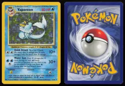 Vaporeon 12/64 Unlimited Holo Rare Jungle Pokemon English MP - Image 3