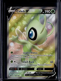 2021 Pokemon SWSH Chilling Reign Celebi V Ultra Rare #160/198 - Image 1