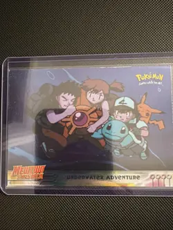 1999 Topps Pokemon Mewtwo Strikes Back #17 Underwater Adventure Foil Blue Label - Image 1