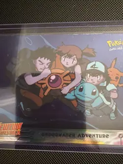 1999 Topps Pokemon Mewtwo Strikes Back #17 Underwater Adventure Foil Blue Label - Image 3