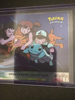 1999 Topps Pokemon Mewtwo Strikes Back #17 Underwater Adventure Foil Blue Label - Image 4