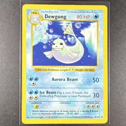 Pokemon Dewgong Base Set Shadowless 25/102 Uncommon Regular 80 HP Stage 1 1999 - Image 1