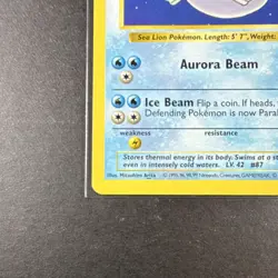 Pokemon Dewgong Base Set Shadowless 25/102 Uncommon Regular 80 HP Stage 1 1999 - Image 3