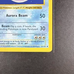 Pokemon Dewgong Base Set Shadowless 25/102 Uncommon Regular 80 HP Stage 1 1999 - Image 4