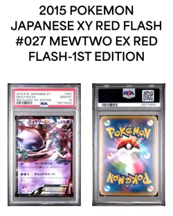 Pokemon Mewtwo EX XY Red Flash 1st Edition Japanese Holo #027 PSA 10 - Image 4