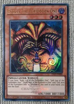 Yu-Gi-Oh! Konami Exodia the Forbidden One 25LP-EN000 Ultra Rare Emblazoned - Image 1