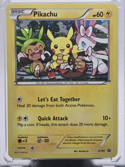 Pikachu - Promo Holo XY Set Black Star XY95 Pokemon TCG Card Rare MP - Image 2