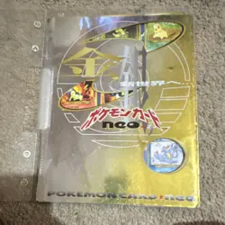 Pokemon Card Neo Binder 9-Pocket Gold Blue Bayleef Chikorita Meganium Cyndaquil - Image 2