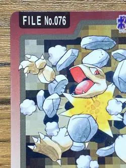 Pokemon Carddass Card Golem File No.76 Bandai Pocket Monsters 1997 - Image 3