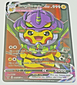 Evangelion Pikachu VCOS 013/055 Full Art Holo ACG Card - Image 1