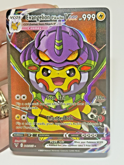 Evangelion Pikachu VCOS 013/055 Full Art Holo ACG Card - Image 3