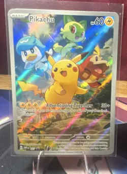 Pokemon Pikachu 027 Sv: Scarlet & Violet Promo Full Art Holo Card - Image 1