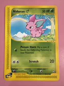 POKEMON AQUAPOLIS NIDORAN CARD. - Image 1