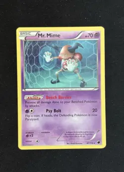 Mr. Mime 47/116 BW Plasma Freeze Pokemon Rare - Image 1