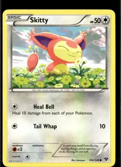 Pokemon Skitty 104/146 XY Base Set Non Holo Common 2 Card Lot LP - Image 1