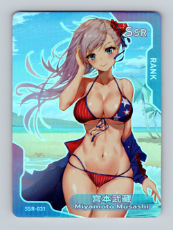 Miyamoto Musashi SSR SSR-031 Senpai Goddess Haven Series 3 Story CCG Anime Card - Image 1