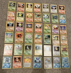 Vintage Pokemon Card Lot Base Set Jungle Fossil Team Rocket 42 Cards TCG WOTC - Image 2