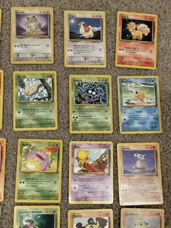 Vintage Pokemon Card Lot Base Set Jungle Fossil Team Rocket 42 Cards TCG WOTC - Image 4