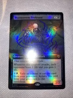 magic: the gathering secrets of strixhaven Postmortem Professor Ext Foil R 0327 - Image 1
