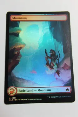 MTG Mountain (Winter 277) x1-Foil Full Art-Bloomburrow-Near Mint - Image 1