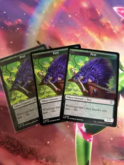 MTG 3 secrets of strixhaven PEST / FRACTAL Token Free Shipping - Image 1