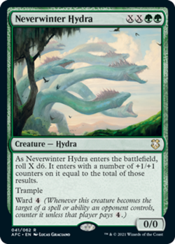 x1 Neverwinter Hydra R MTG Commander Adventures in the Forgotten Realms M/NM, En - Image 1