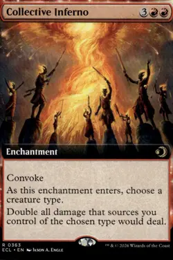 MTG Lorwyn Eclipsed #363 Collective Inferno (Extended Art) - Lightly played - Image 1