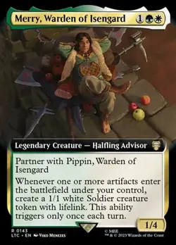 Merry, Warden of Isengard - Extended Art LTC NM MTG - Image 1