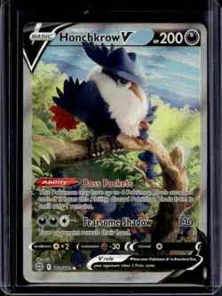 2022 Pokemon SWSH Brilliant Stars Honchkrow V #162/172 - Image 1