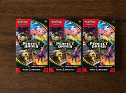 Pokemon TCG Mega Evolution Perfect Order Booster bundle lot of 3 sealed - Image 1