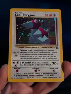 Cool Porygon 15/53 Wotc Promo Holo Vintage Pokemon TCG Card - Image 3