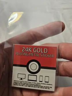 Dratini 24k Gold Plating Plated Metal Sticker Pokemon Korean Striking Candy - Image 2