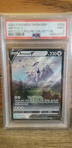 2022 Pokemon Arceus V Black Star Promo SWSH204 Figure Collection PSA 9 - Image 1