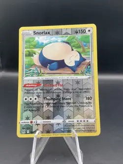 Pokemon Card Snorlax Lost Origin Reverse Holo Rare 143/196 Near Mint - Image 1
