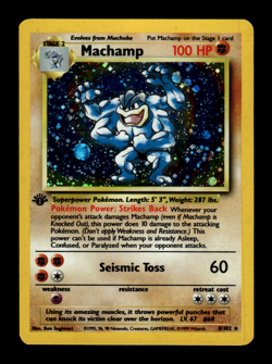 1999 Pokemon Machamp #8 1st Edition Holo LP - Image 1