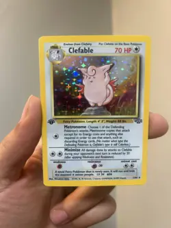 Pokemon TCG Clefable 1/64 Jungle Holo Rare 1st Edition nm - Image 1