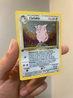 Pokemon TCG Clefable 1/64 Jungle Holo Rare 1st Edition nm - Image 2