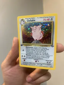 Pokemon TCG Clefable 1/64 Jungle Holo Rare 1st Edition nm - Image 3